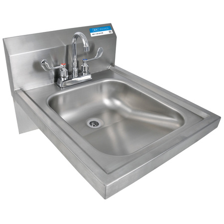 BK RESOURCES ADA Hand Sink, Faucet Wrist Blade Handles 2 Holes 14Óx16Óx5Ó BKHS-ADA-D-P-G